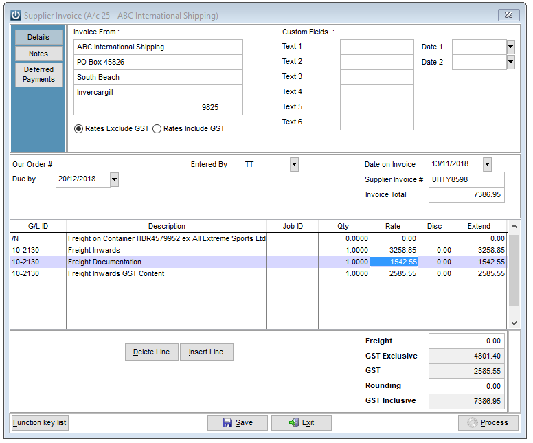 Back Charge Invoice Template