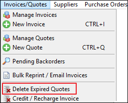 Expired Quotes – Infusion Business Software